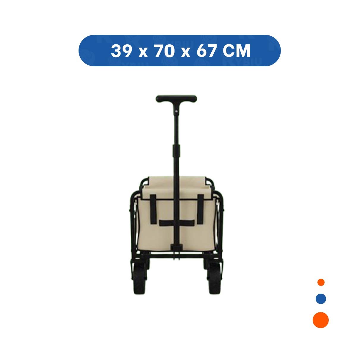 CARRO LIGERO PORTATIL 67X70X39CM FIRME Y CONFIABLE YLIGAS REGALO - 4