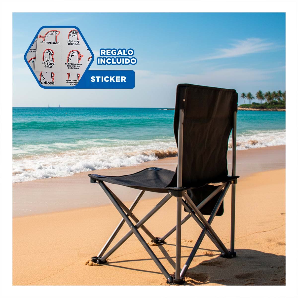 ASIENTO PORTÁTIL OUTDOOR 36X60CM RESISTENTE Y CONFIABLE YREGALO STICKER - 1