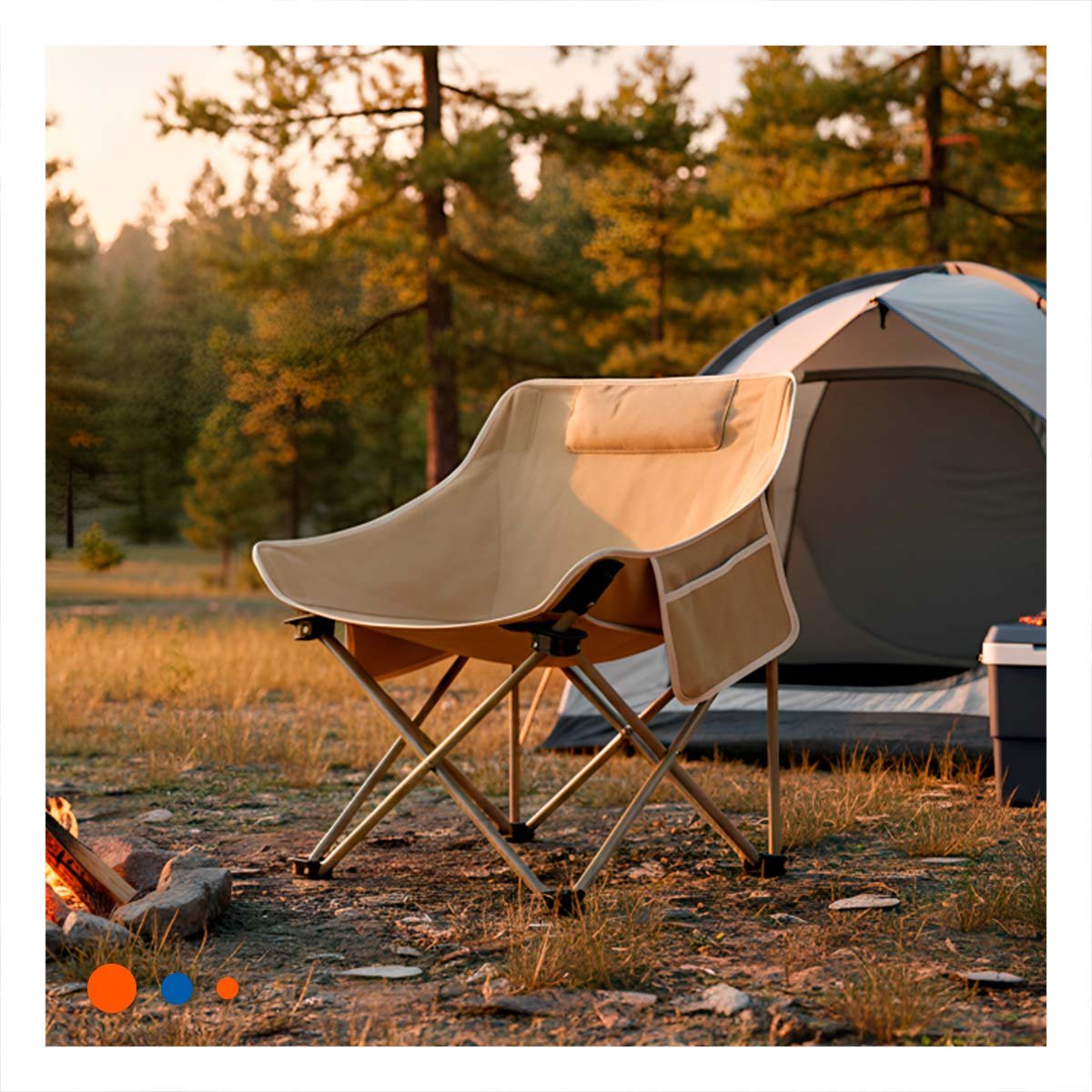 PACK2 SILLA OUTDOOR CAMPING PORTATIL 40X70CM FIRME Y LIGERA - 3