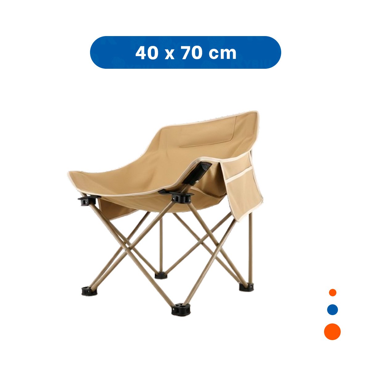 BUTACA PORTATIL CAMPING PLEGABLE 40X70CM FIRME Y ESTABLE YPAPEL REGALO - 4