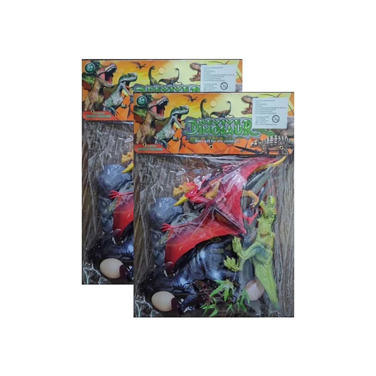 PACK4 DIVERSION DE DINOSAURIOS CON HUEVO Y ACCESORIOS EN BOLSA PARA REGALO YPAPEL REGALO - 3