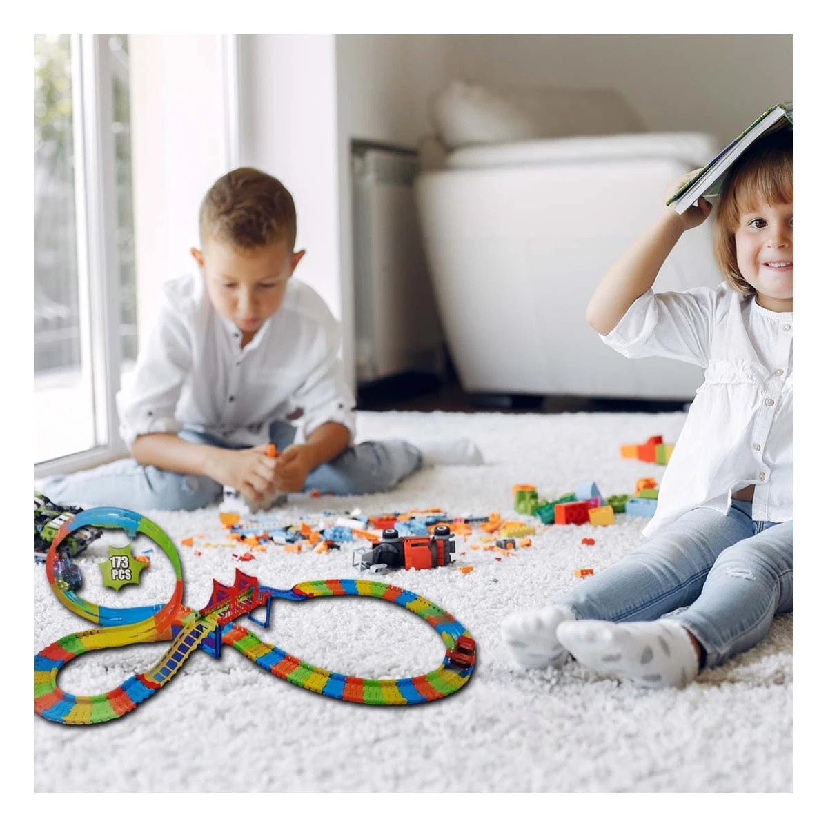PACK4 RECORRIDO DE JUEGO CON MINI CARRO PARA HOGAR JUEGO CREATIVO Y DIVERSION - 2