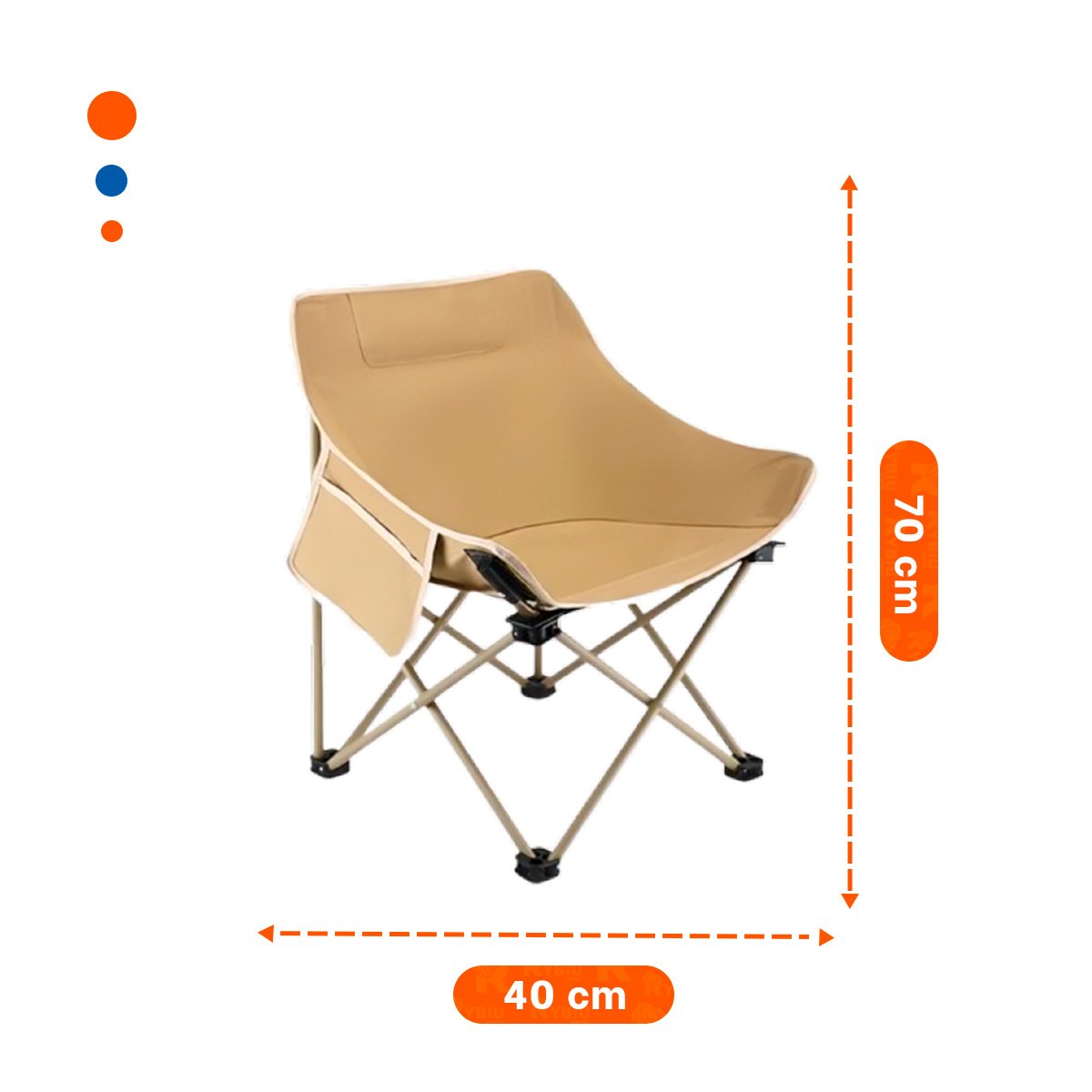 SILLA OUTDOOR CAMPING PORTATIL 40X70CM LIGERA Y DURADERA - 4