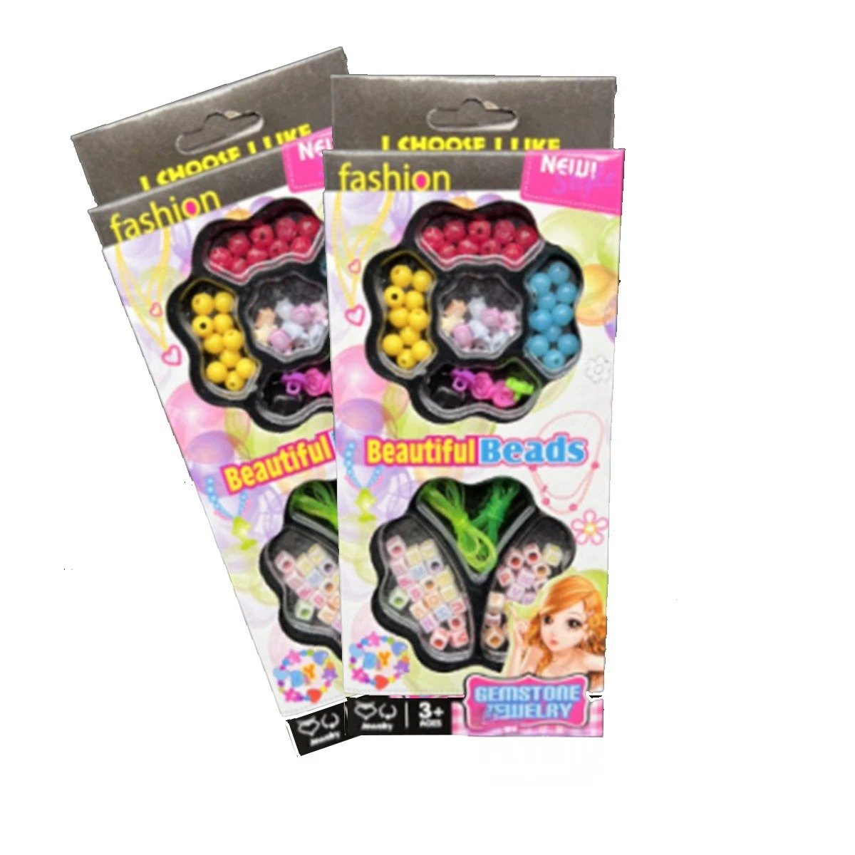 PACK6 ESTUCHE ESPECIAL DE HACER COLLARES DE JUGUETE EN CAJA PARA NIÑAS YREGALO STICKER - 2
