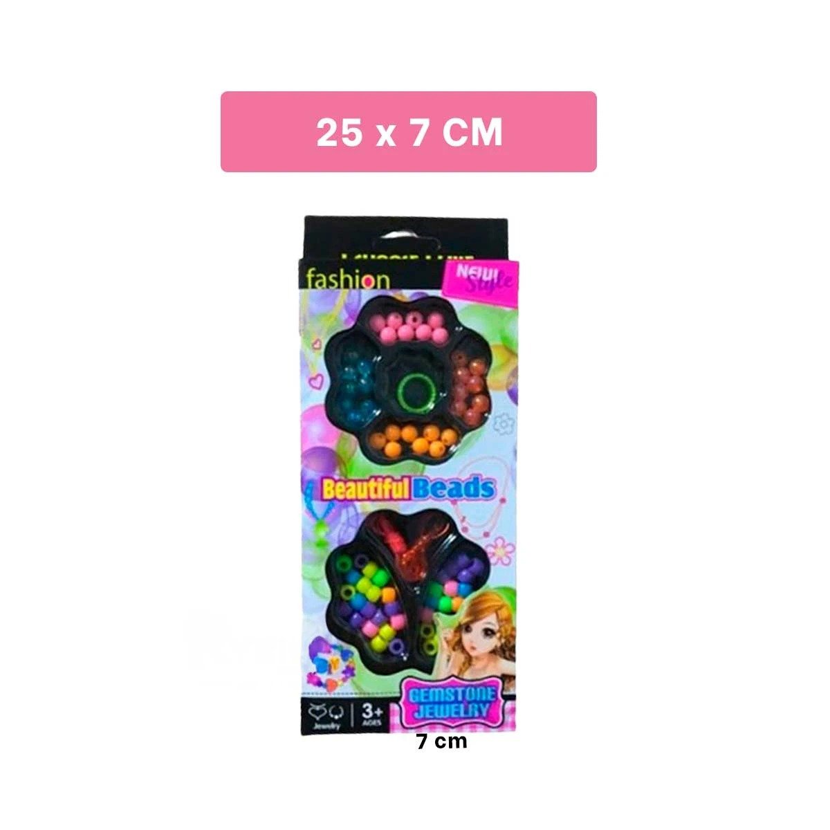 PACK4 ELEMENTO PARA HACER COLLARES DE JUGUETE EN CAJA PARA NIÑAS YPAPEL REGALO - 4