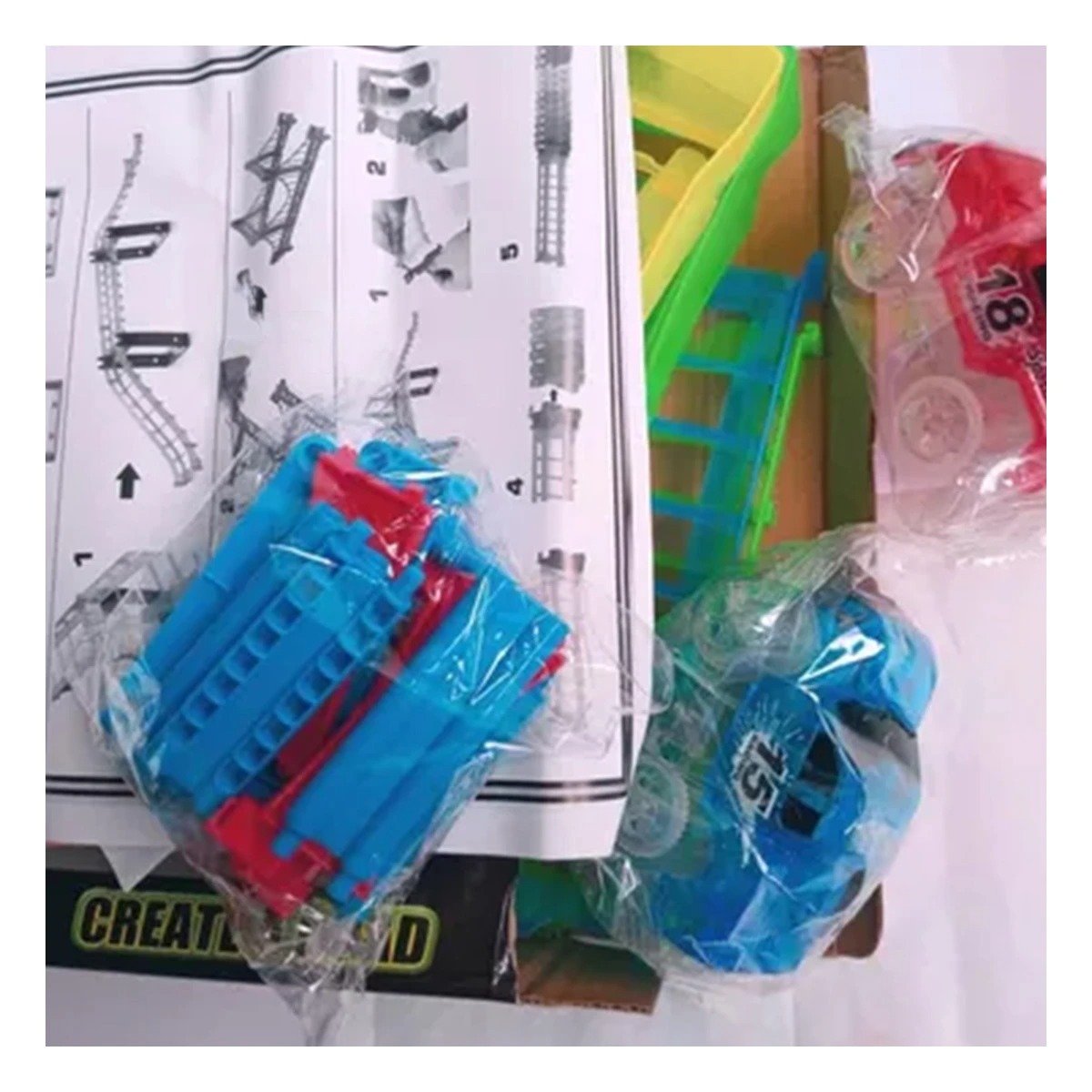 PACK2 CIRCUITO DE JUEGO CON MINI CARRO PARA CASA DIVERSION CREATIVA EN CAJA - 3