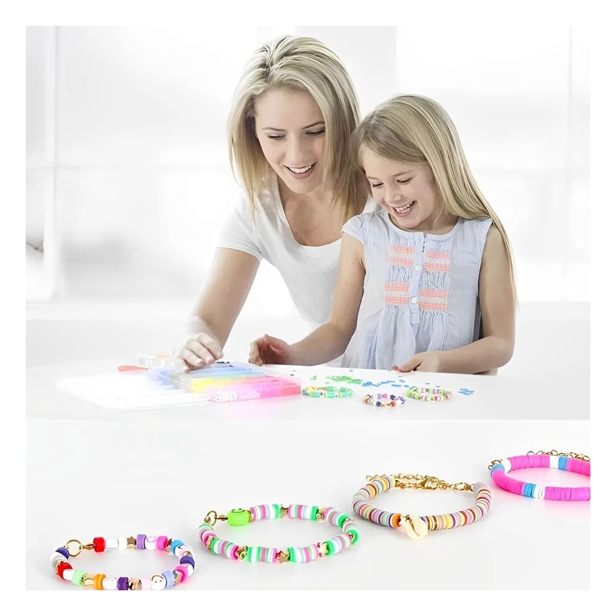 PACK12 KIT CREATIVO DE HACER COLLARES DE JUGUETE EN CAJA PARA NIÑAS - 5