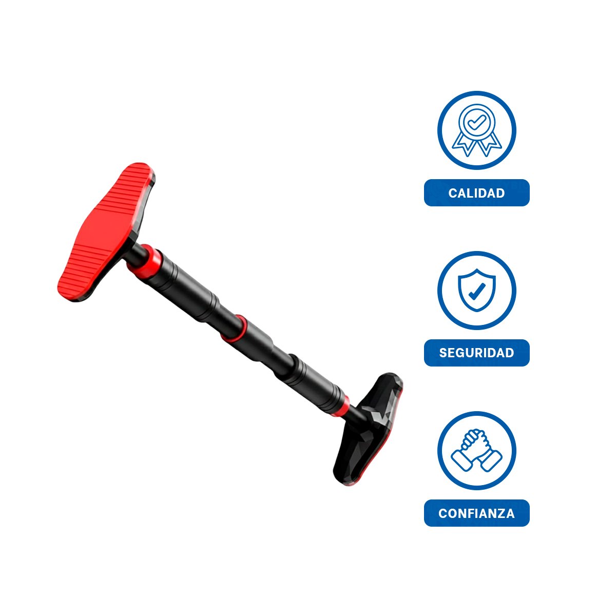 APARATO EXTENSIBLE PARA FITNESS 90 130CM NEGRO Y ROJO YLIGAS REGALO - 3