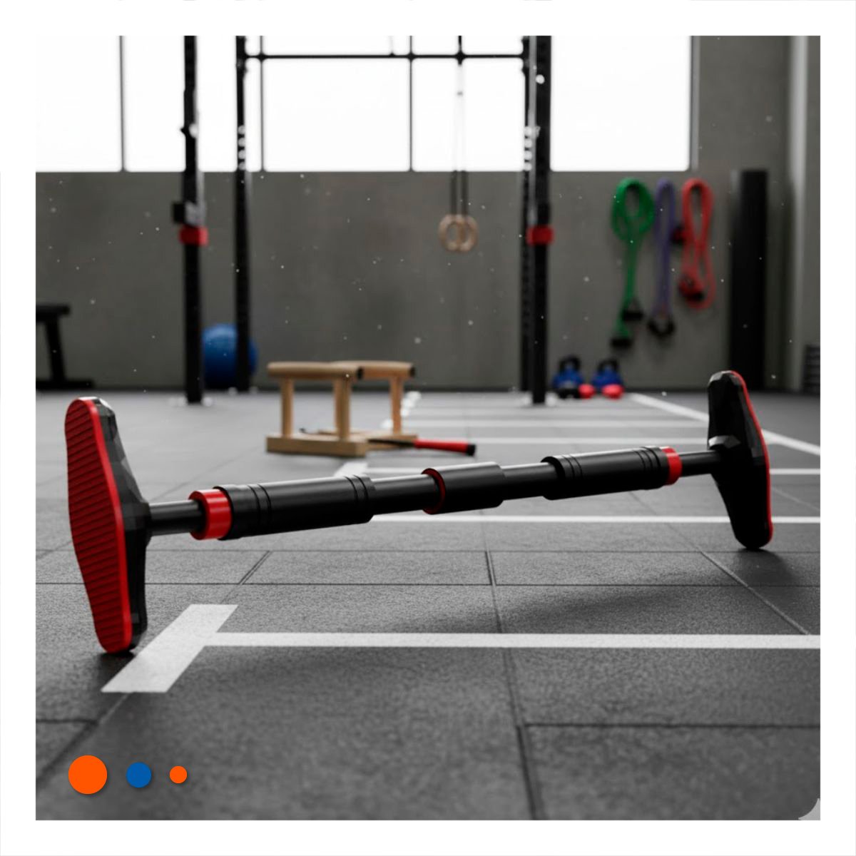 PACK2 SOPORTE MULTIFUNCIONAL PARA GIMNASIO 90 130CM NEGRO Y ROJO - 3