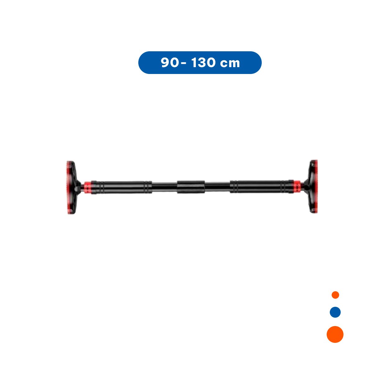 PACK2 SOPORTE MULTIFUNCIONAL PARA GIMNASIO 90 130CM NEGRO Y ROJO - 4