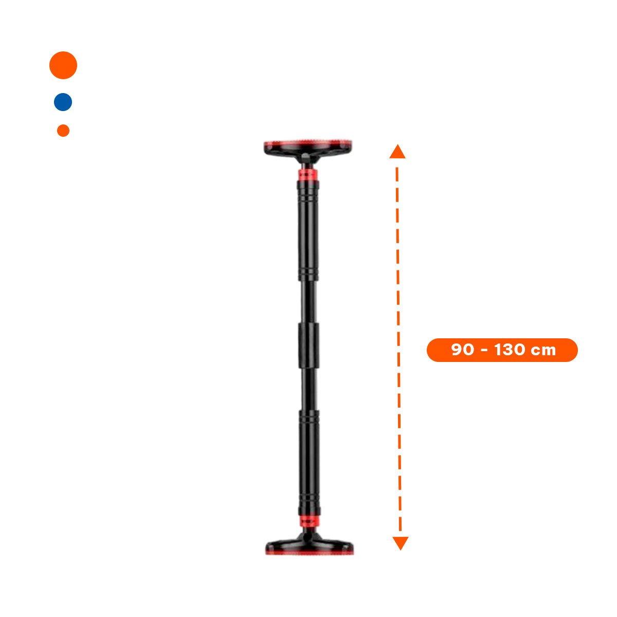 PACK2 ESTRUCTURA COMPACTA PARA DOMINADAS 90 130CM NEGRO Y ROJO YPAPEL REGALO - 4