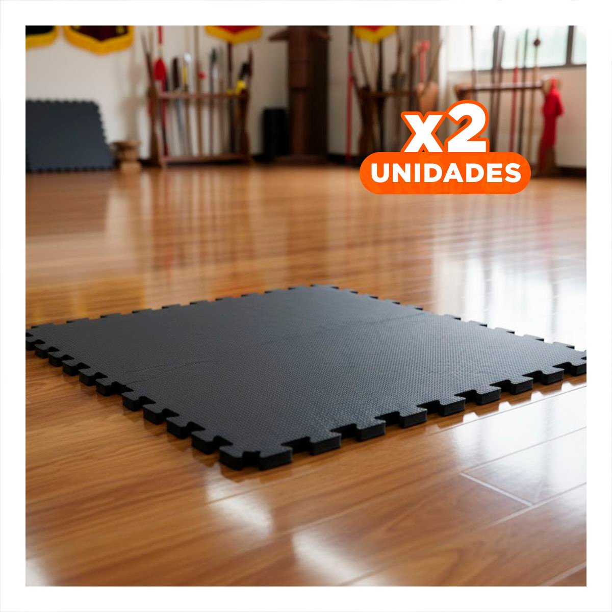 PACK2 TATAMI MULTIFUNCIONAL PARA PILATES Y YOGA NEGRO YREGALO STICKER - 1