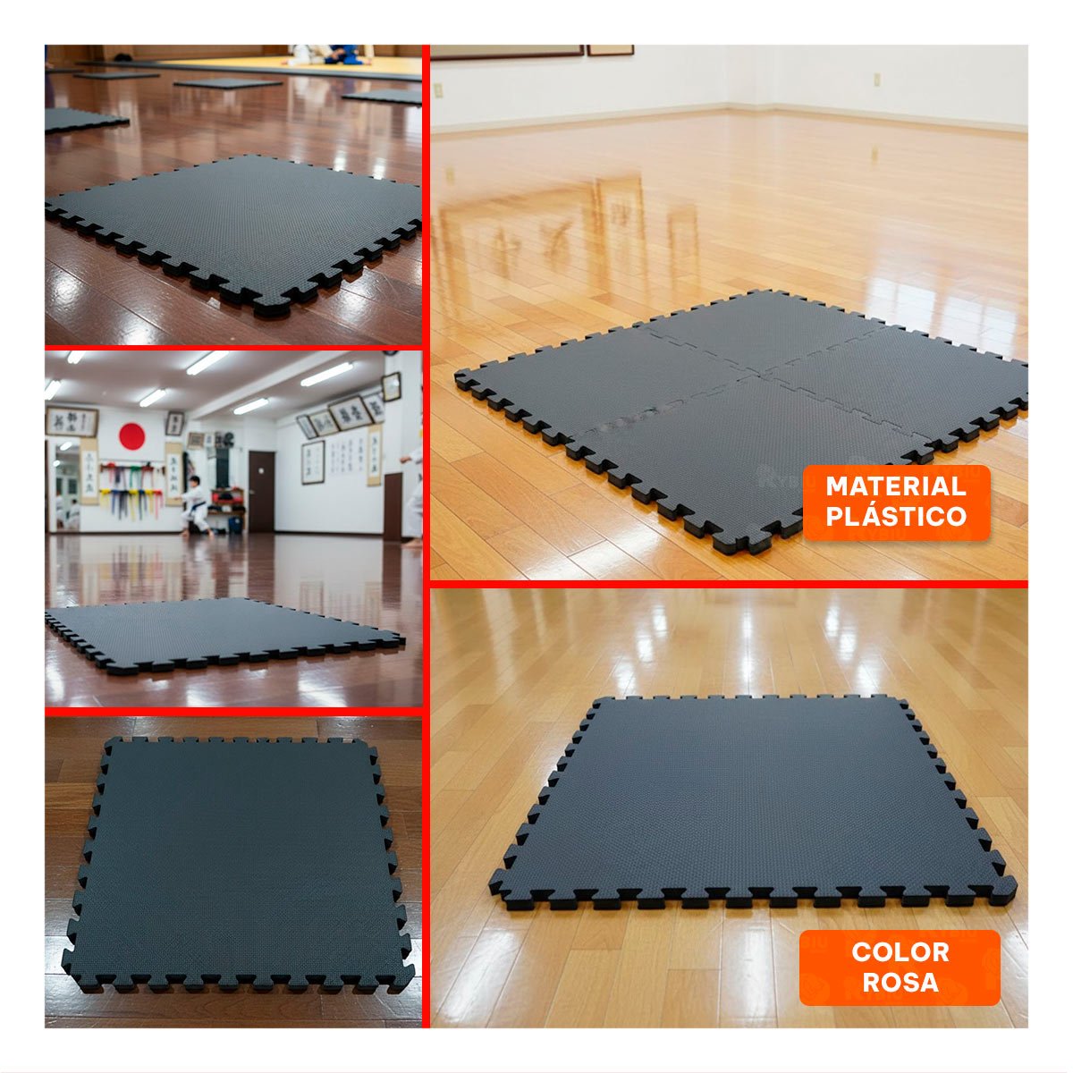 COLCHONETA COMPACTA PARA PILATES Y YOGA NEGRO YLIGAS REGALO - 5