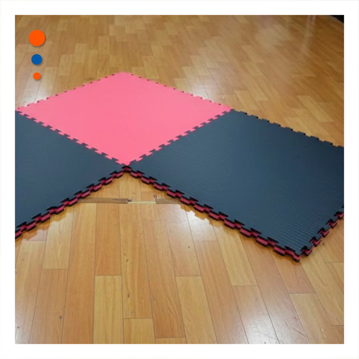PISO MULTIFUNCIONAL PARA FITNESS NEGRO Y ROJO - 1