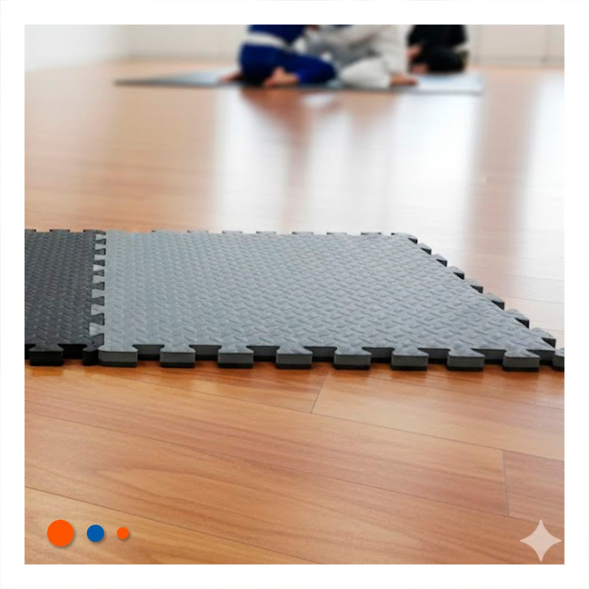 PACK6 ALFOMBRA PARA EJERCICIOS DE FUERZA NEGRO Y PLOMO - 3