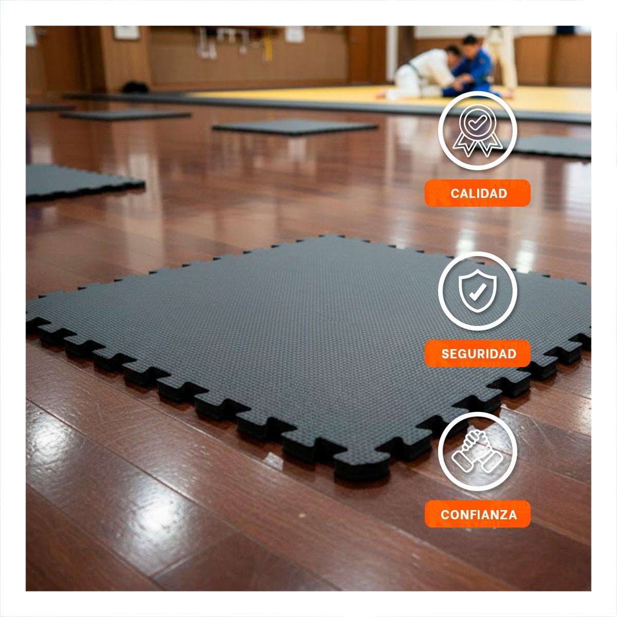 PISO PARA FITNESS Y EJERCICIOS FUNCIONALES NEGRO YPAPEL REGALO - 3