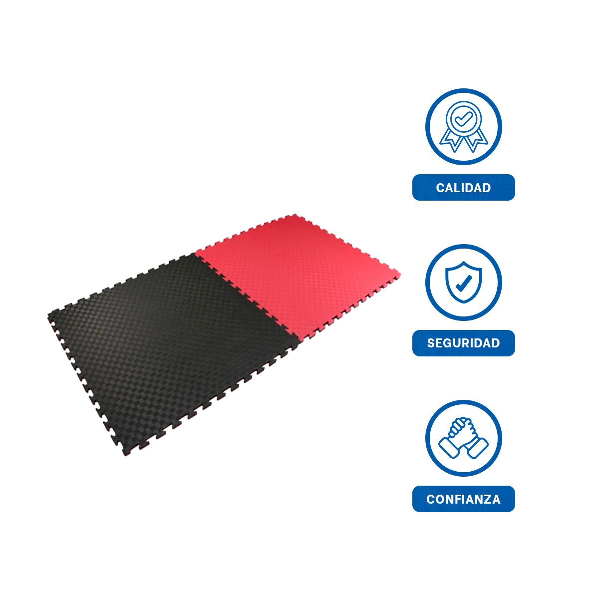 PACK6 ESTERA PROFESIONAL PARA GIMNASIO NEGRO Y ROJO YREGALO STICKER - 2