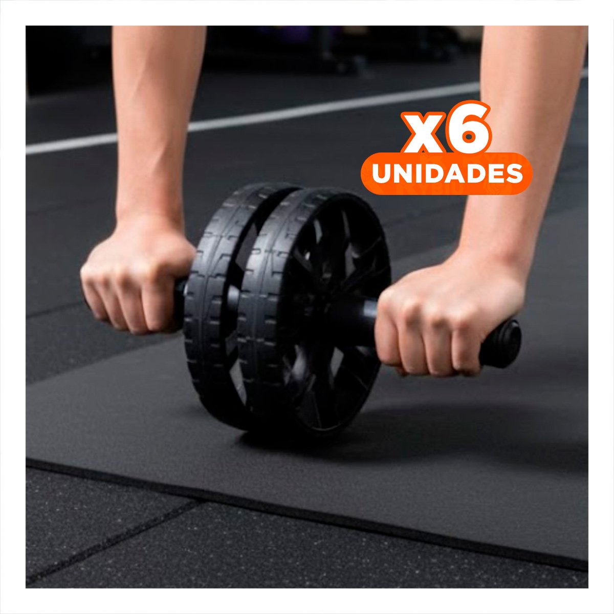 PACK6 EQUIPO DE EJERCICIOS PARA ABDOMINALES NEGRO YREGALO STICKER - 1