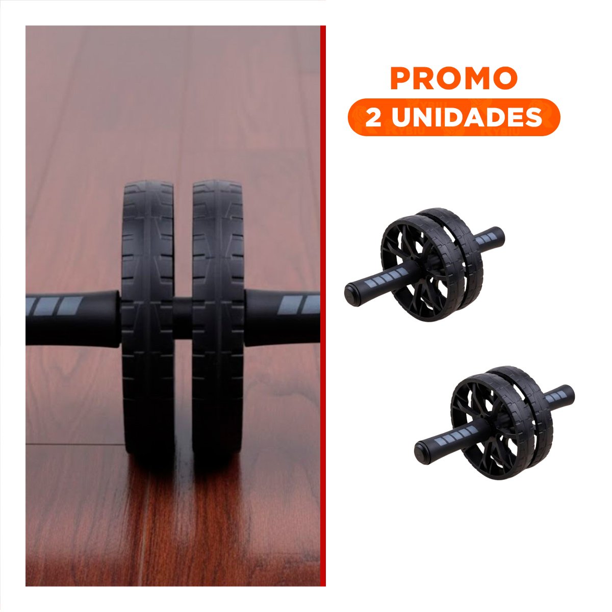 PACK2 RUEDA ERGONOMICA PARA ABDOMINALES NEGRO - 1
