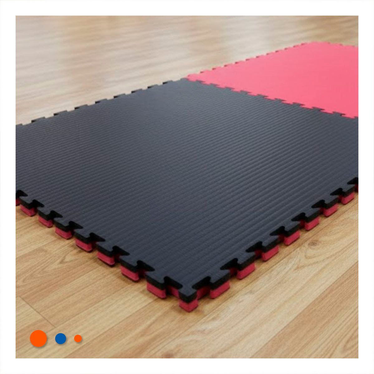 COLCHONETA COMPACTA PARA ENTRENAMIENTO NEGRO Y ROJO YREGALO STICKER - 2