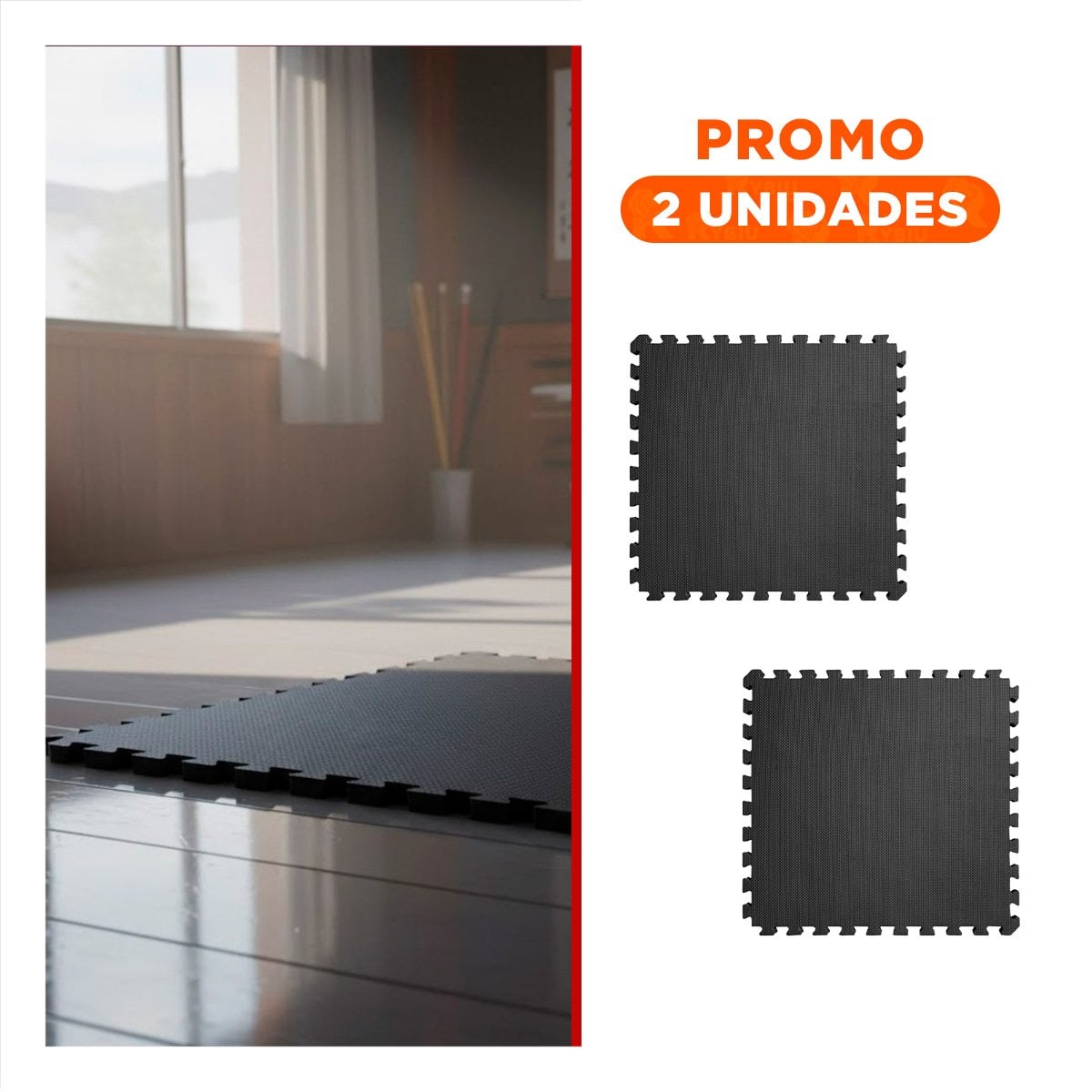 PACK2 ESTERA ERGONOMICA PARA CORE Y ABDOMINALES NEGRO - 1