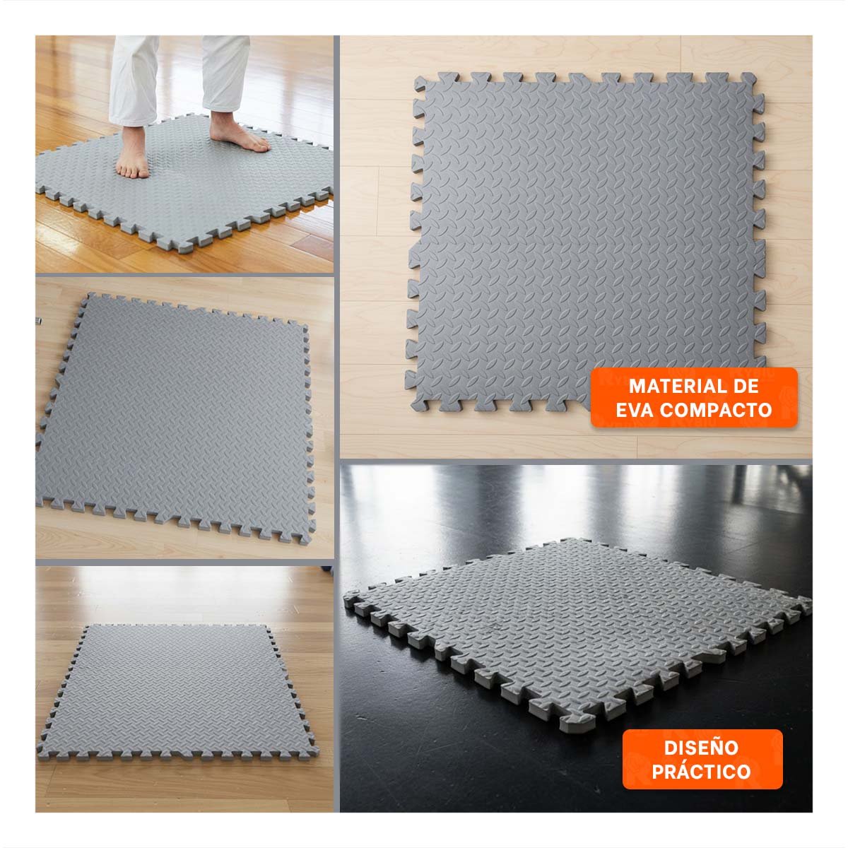 ESTERA PROFESIONAL PARA GIMNASIO Y YOGA PLOMO YSTICKY - 1