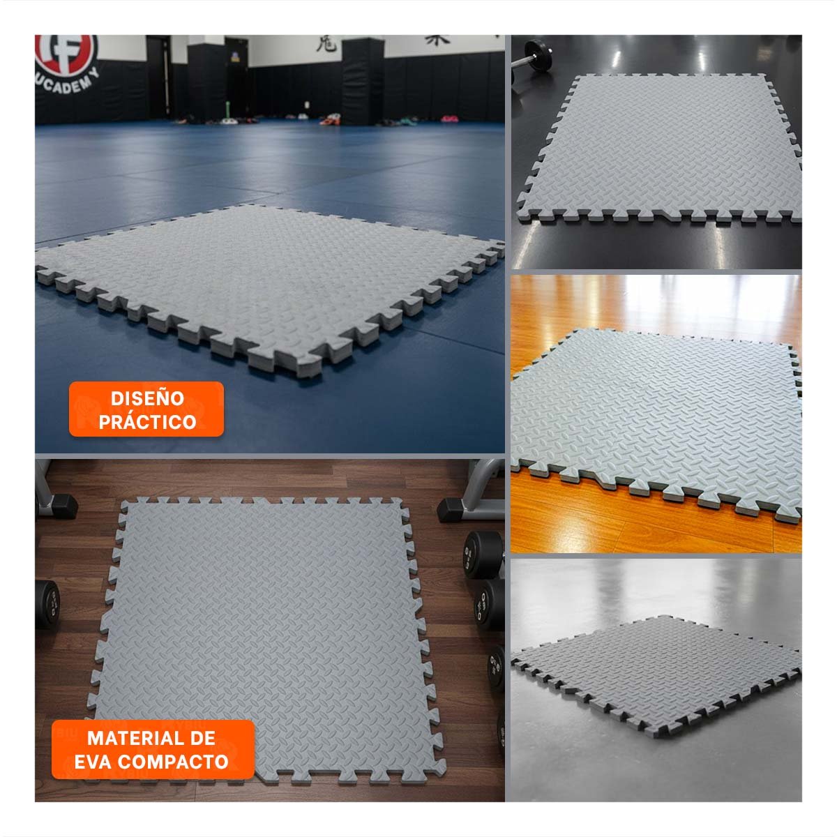 ESTERA PROFESIONAL PARA GIMNASIO Y YOGA PLOMO YSTICKY - 5