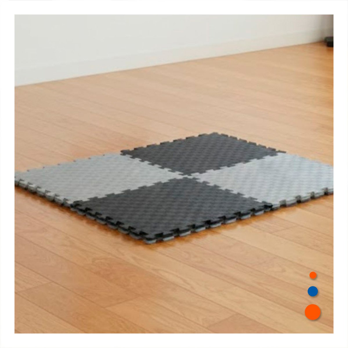 PACK2 ALFOMBRA DEPORTIVA PARA PILATES NEGRO Y PLOMO YPAPEL REGALO - 2