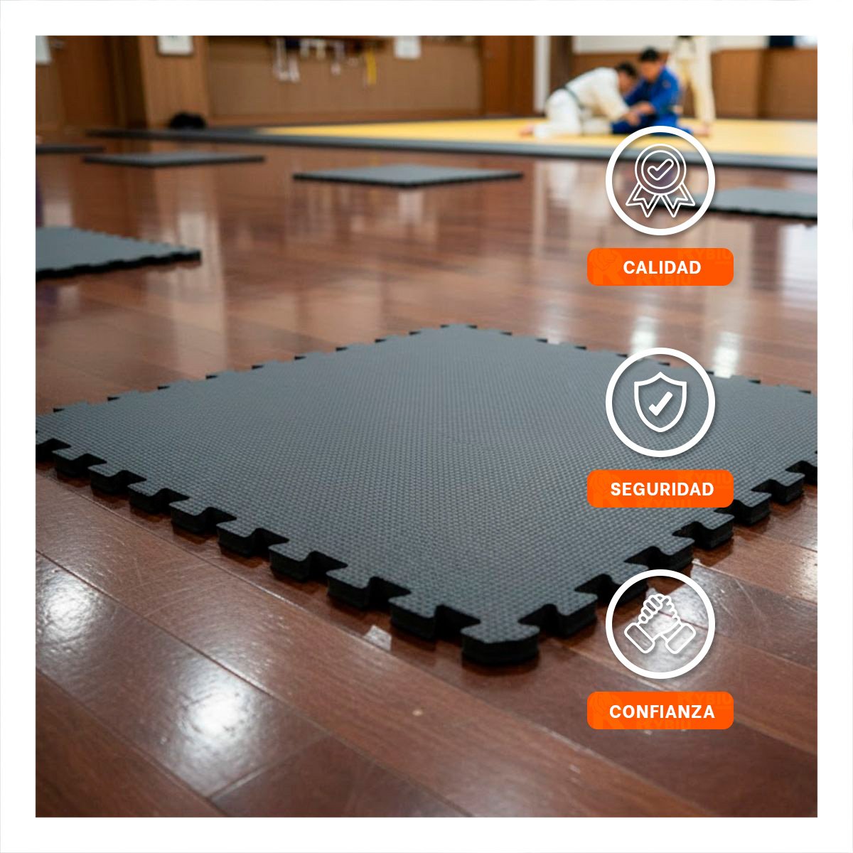 PACK4 COLCHONETA DEPORTIVA PARA ABDOMINALES NEGRO - 3