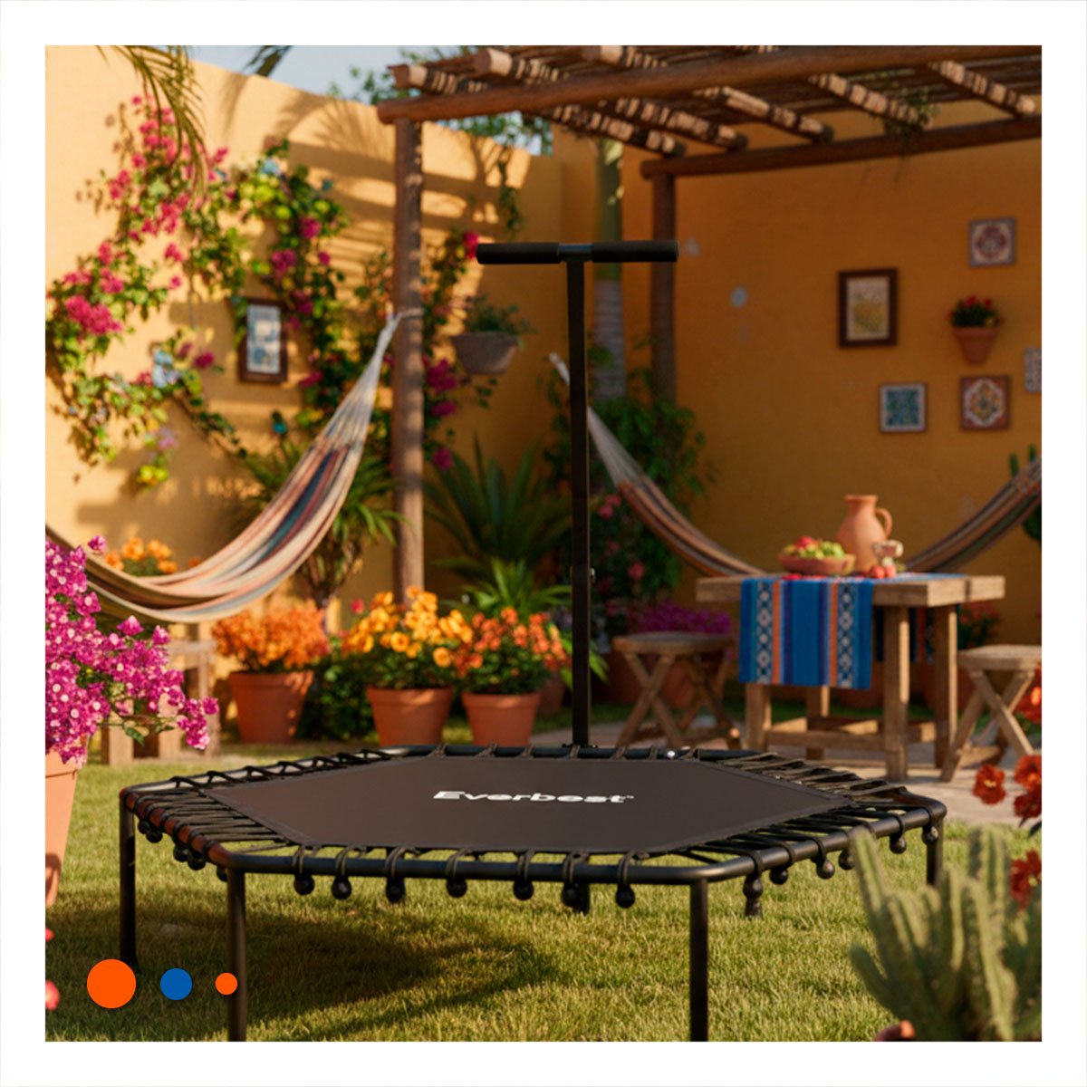 SALTARIN HEXAGONAL NEGRO 100X130CM PARA DIVERSION FAMILIAR Y ACTIVIDAD DIARIA YREGALO STICKER - 2