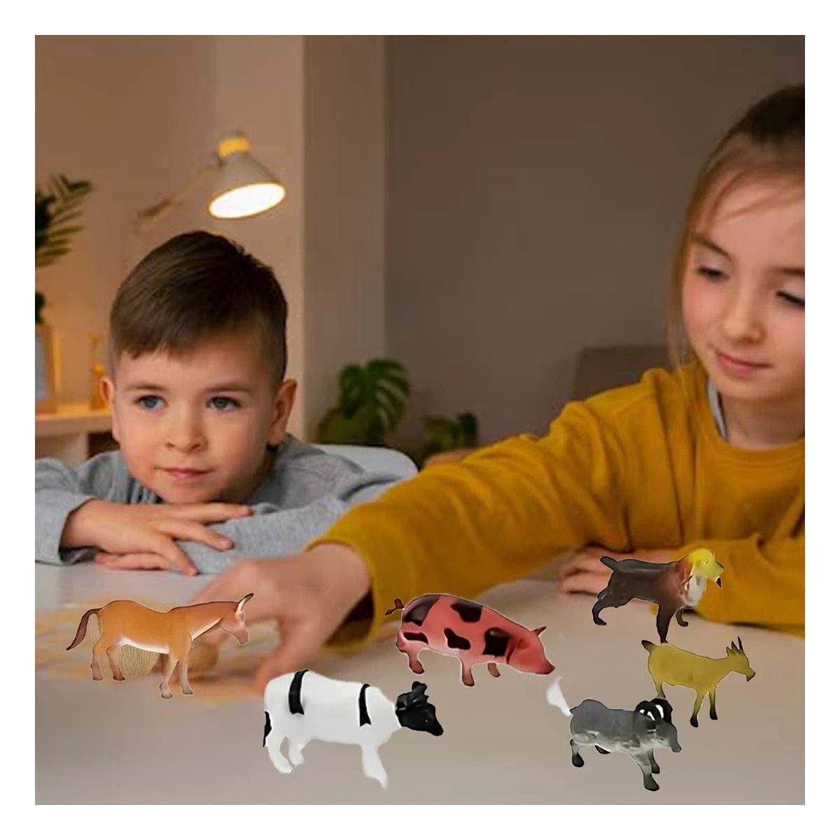 PACK2 KIT DE MINIATURAS DE ANIMALES DE GRANJA DOMESTICO EN BOLSA PARA JUEGO EN CASA - 3