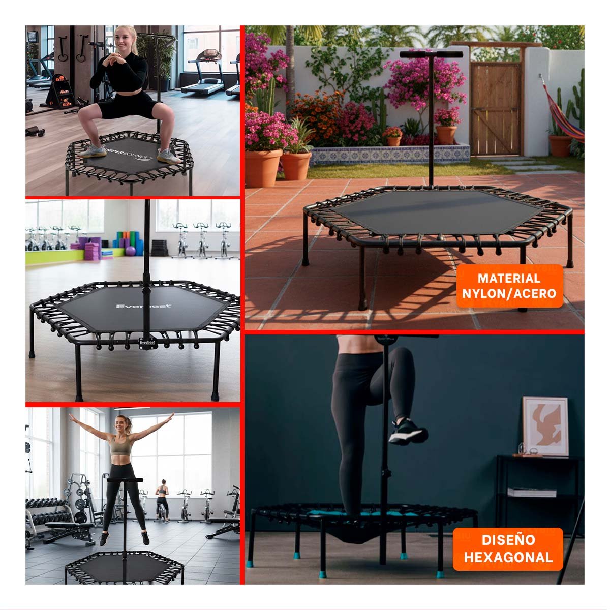 PACK2 PLATAFORMA DE SALTO HEXAGONAL NEGRA 100X130CM PARA ACTIVIDAD RECREATIVA YPAPEL REGALO - 3