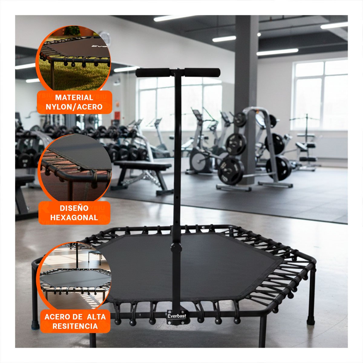 PACK2 PLATAFORMA DE SALTO HEXAGONAL NEGRA 100X130CM PARA ACTIVIDAD RECREATIVA YPAPEL REGALO - 5