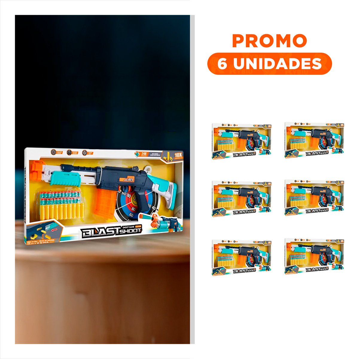 PACK6 LANZADOR DE DARDOS EN CAJA PARA ACTIVIDADES EN HOGAR - 1