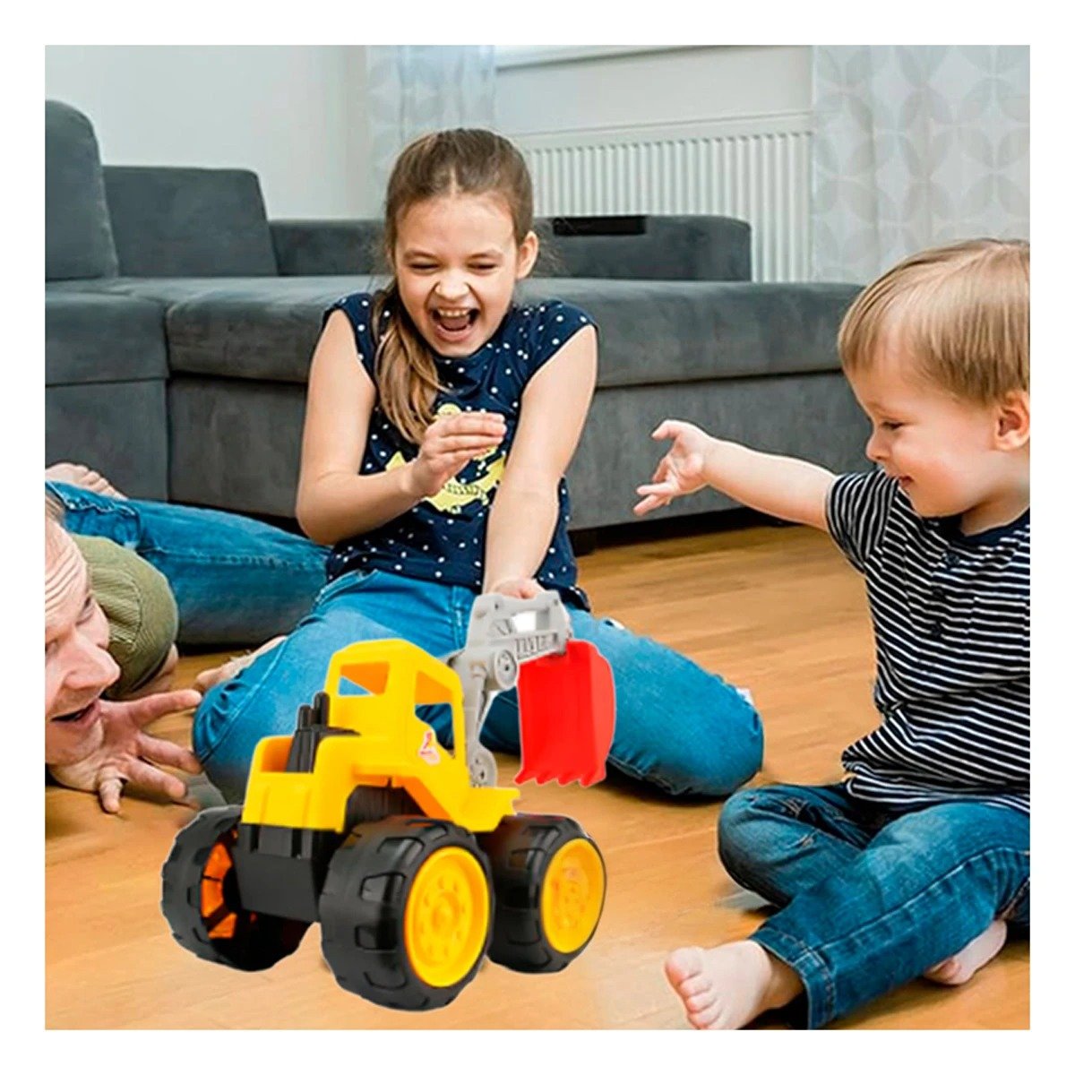 PACK2 ESTILO CARRO CONSTRUCTOR EXCAVADORA PARA DECORACION Y DIVERSION EN CASA - 3