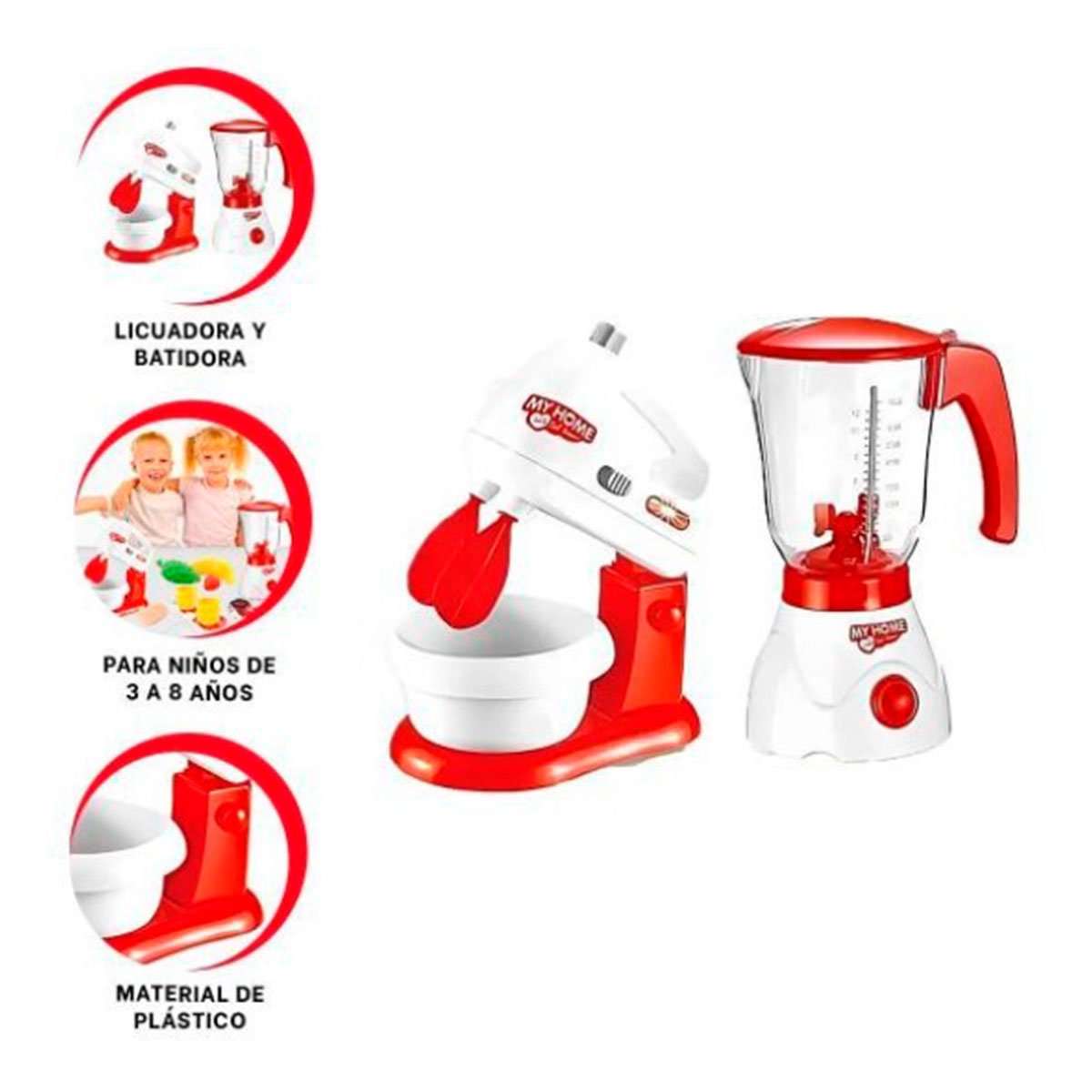 PACK6 PRACTICA LICUADORA Y BATIDORA DE COCINA PARA JUEGO CREATIVO EN CASA YREGALO STICKER - 2