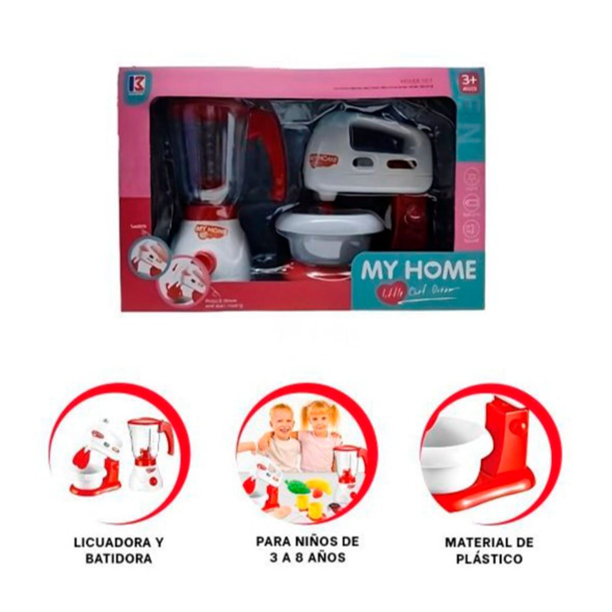 PACK6 PRACTICA LICUADORA Y BATIDORA DE COCINA PARA JUEGO CREATIVO EN CASA YREGALO STICKER - 5