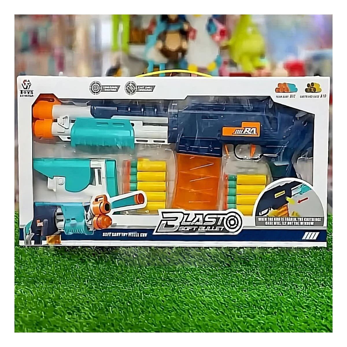 PACK4 DISPARADOR DE DARDOS EN CAJA PARA USO CASERO YPAPEL REGALO - 2
