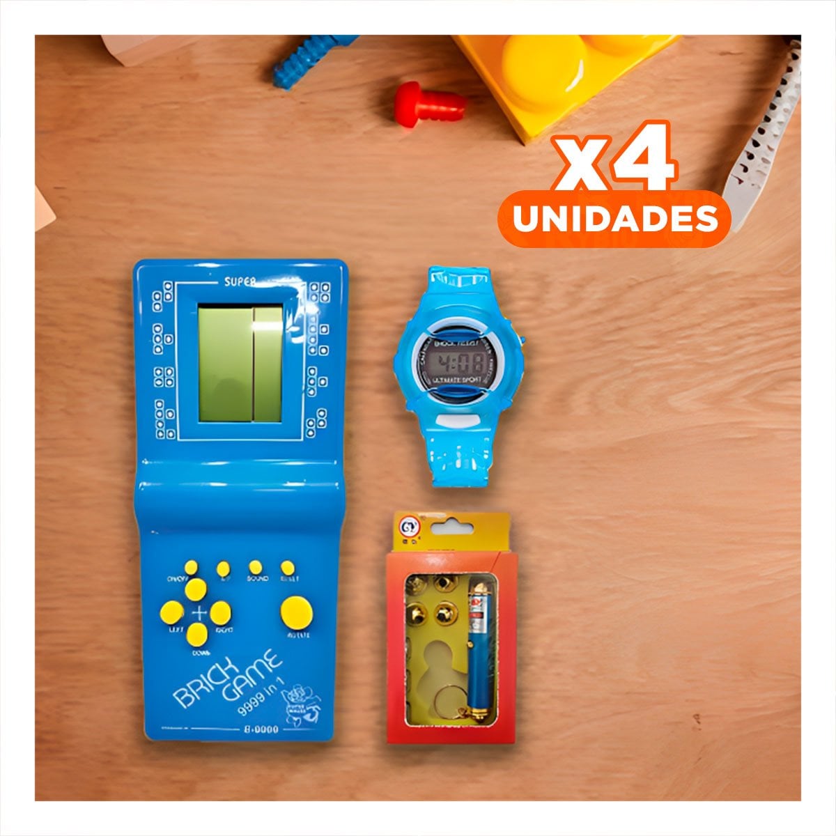 PACK4 ARTICULO LUMINOSO CON RELOJ PARA DECORACION HOGAR MODERNO BLANCO - 1