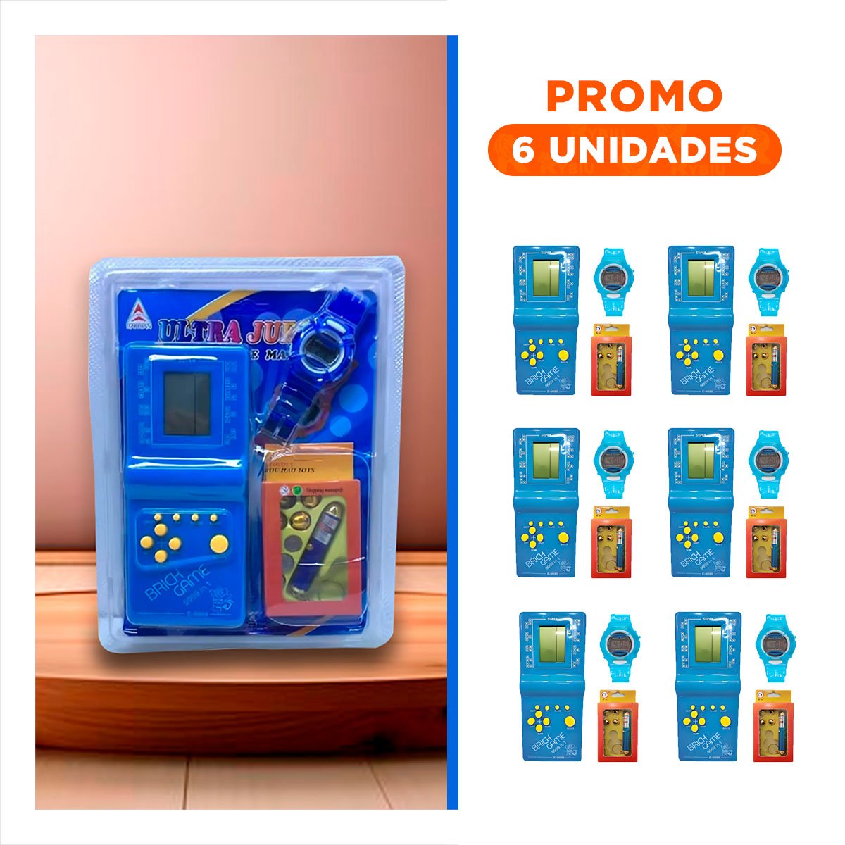 PACK6 ELEMENTO LUMINOSO CON RELOJ PARA DECORACION HOGAR MODERNO DE ALTA CALIDAD - 1