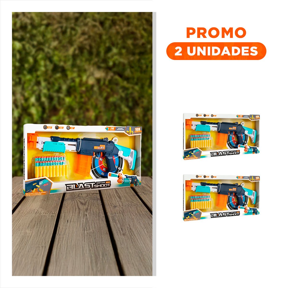PACK2 DISPOSITIVO DE DARDOS EN CAJA PARA RECREACION EN CASA - 1
