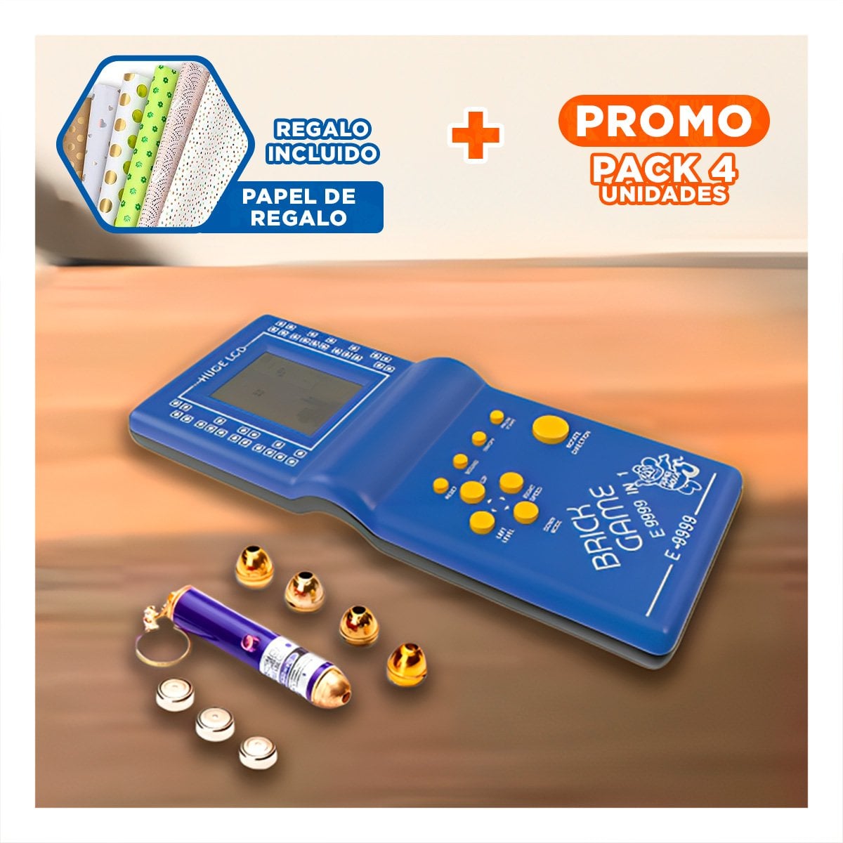 PACK4 PRODUCTO LUMINOSO CON RELOJ PARA DECORACION HOGAR MODERNO DE ALTA CALIDAD YPAPEL REGALO - 1
