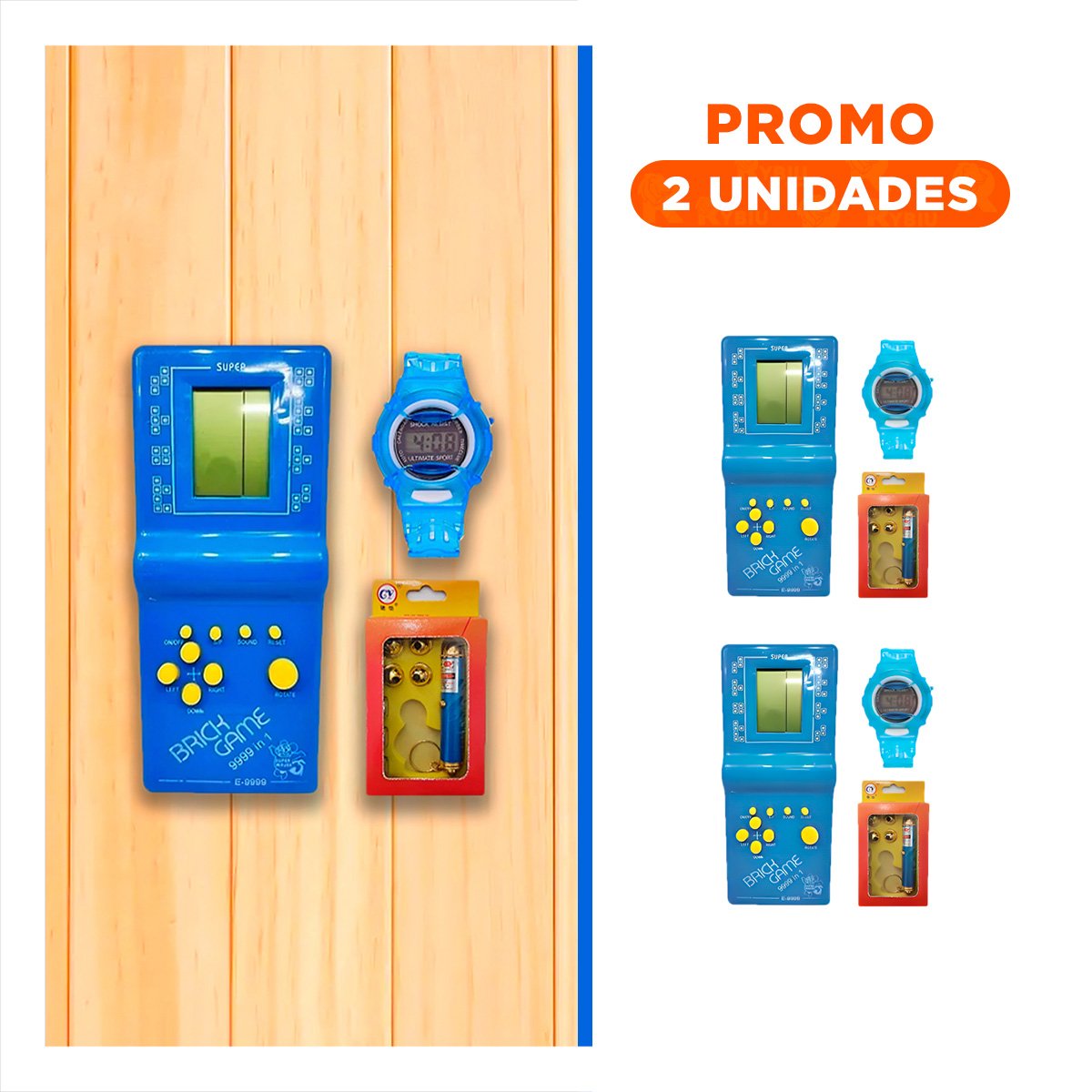 PACK2 EQUIPO LUMINOSO CON RELOJ PARA DECORACION HOGAR MODERNO DE ALTA CALIDAD - 1