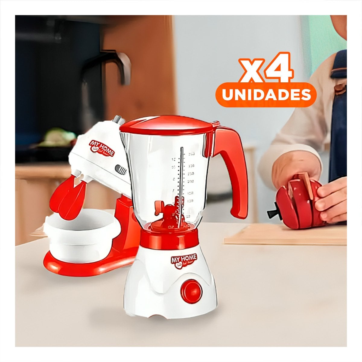 PACK4 TIEMPOLIBRE LICUADORA Y BATIDORA DE COCINA PARA JUEGO CREATIVO EN CASA - 1