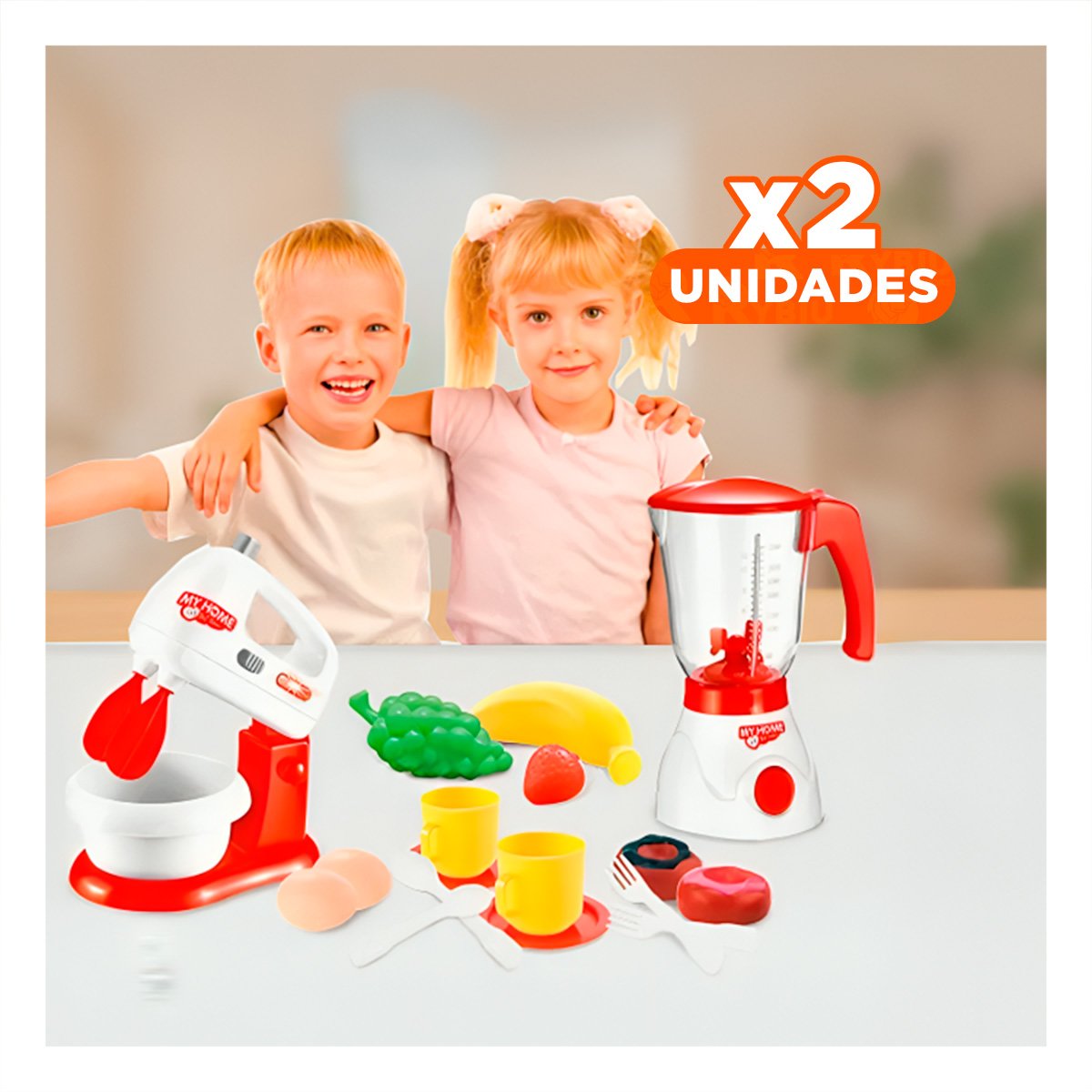 PACK2 ACTIVIDAD LICUADORA Y BATIDORA DE COCINA PARA JUEGO CREATIVO EN CASA YREGALO STICKER - 1
