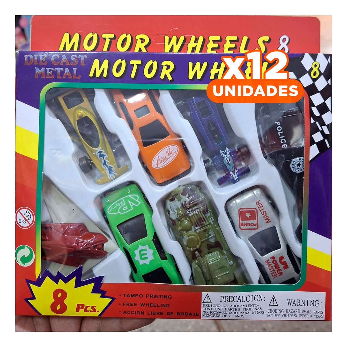 PACK12 CONCEPTO CLASICO DE CARRITOS METAL PARA JUEGO Y DECORACION HOGAR - 1