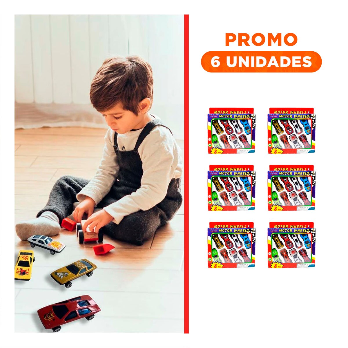 PACK6 ALTERNATIVA CLASICA DE CARRITOS METAL PARA COLECCION Y DIVERSION HOGAR - 1