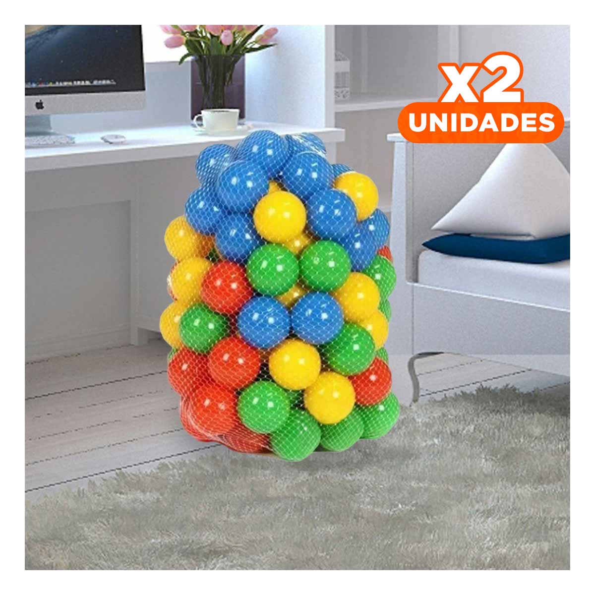 PACK2 JUEGO PRACTICO CON PELOTAS PARA CASA PARQUE Y PATIO YREGALO STICKER - 1
