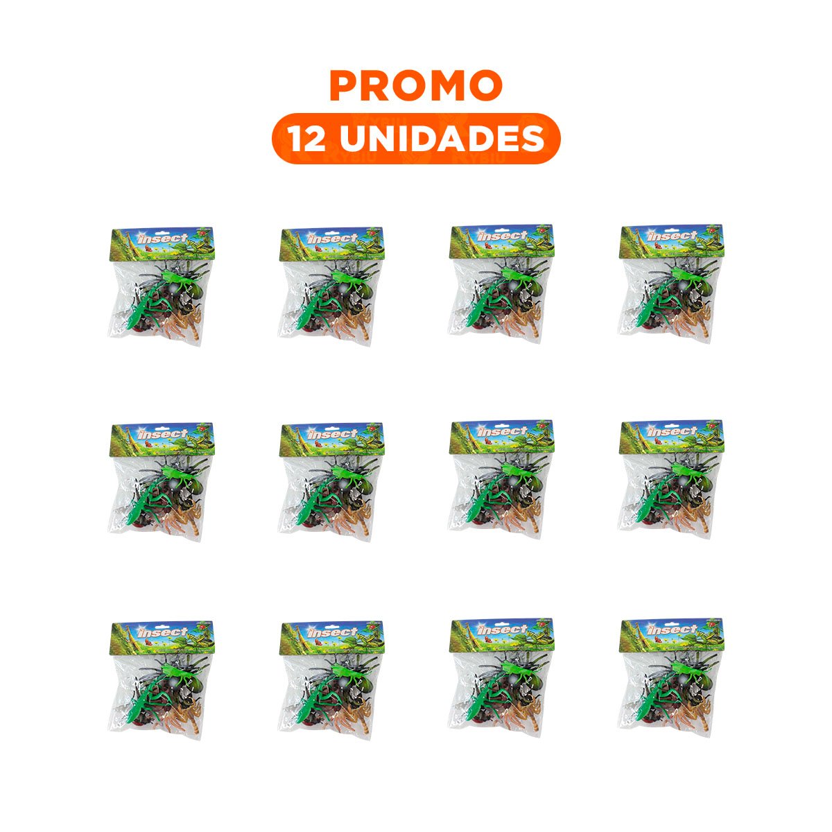 PACK12 ANIMALES INSECTOS MULTICOLOR PARA ACTIVIDADES DIDACTICAS INFANTILES YREGALO STICKER - 1