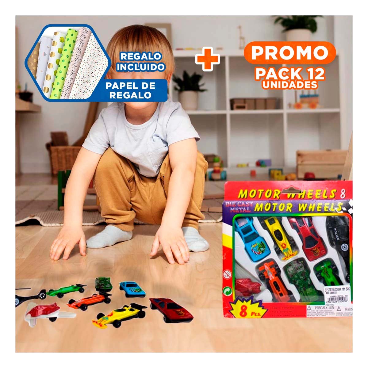 PACK12 ESTILO CLASICO DE CARRITOS METAL PARA COLECCION Y DIVERSION EN CASA YPAPEL REGALO - 1